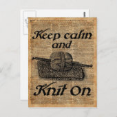 Ruhe und Strick behalten Postkarte (Vorne/Hinten)