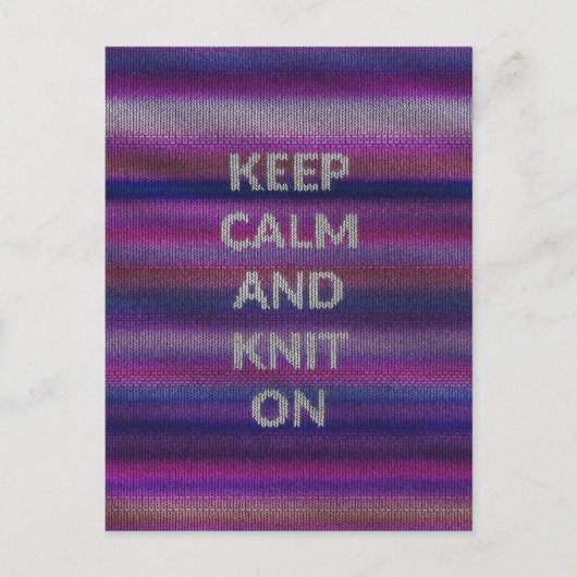 Ruhe und Strick behalten Postkarte (Vorderseite)
