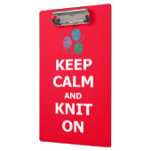 Ruhe und Strick On behalten, auf der Rückseite per Klemmbrett (Links)