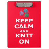 Ruhe und Strick On behalten, auf der Rückseite per Klemmbrett (Vorderseite)