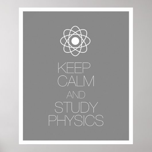 Ruhe und Studienphysik behalten Poster (Vorne)