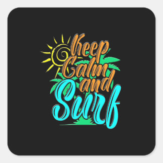 Ruhe und Sulf behalten Quadratischer Aufkleber