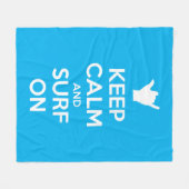 Ruhe und Surfen behalten Fleecedecke (Vorderseite (Horizontal))