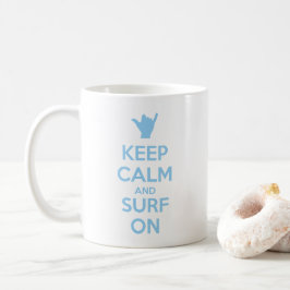 Ruhe und Surfen behalten Kaffeetasse