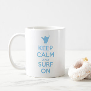 Ruhe und Surfen behalten Kaffeetasse