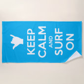 Ruhe und Surfen behalten Strandtuch (Vorderseite)