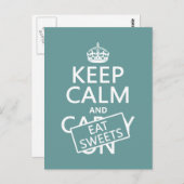 Ruhe und Süßigkeiten behalten (anpassbar) Postkarte (Vorne/Hinten)