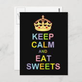 Ruhe und Süßigkeiten behalten Postkarte (Vorne/Hinten)