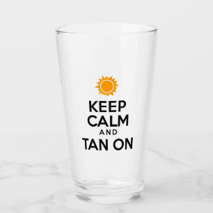 Ruhe und Tan auf dem Sun-Symbol behalten Glas