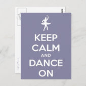 Ruhe und Tanz auf der Lavendel Postkarte behalten (Vorne/Hinten)