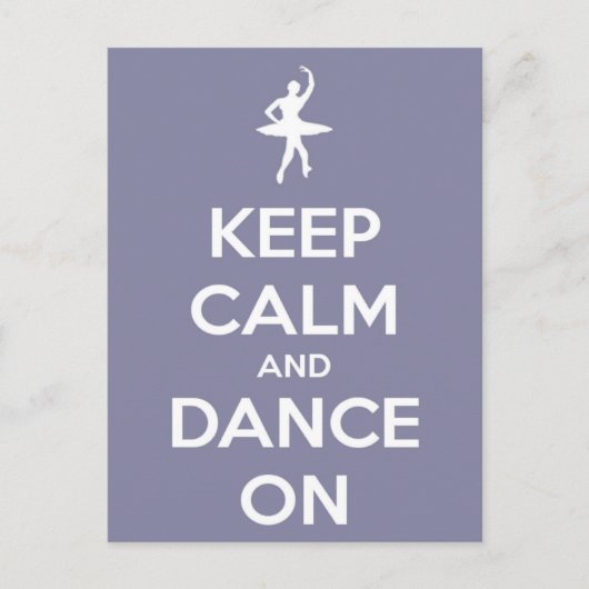 Ruhe und Tanz auf der Lavendel Postkarte behalten (Vorderseite)