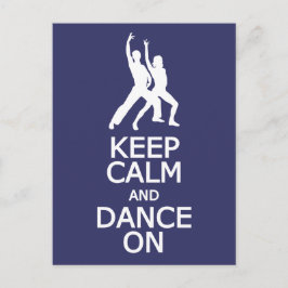 Ruhe und Tanz auf der Postkarte behalten