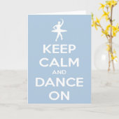 Ruhe und Tanz auf hellblauer Grußkarte behalten Karte (Gelbe Blume)