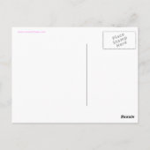 Ruhe und Tanz auf rosa Postkarte behalten (Rückseite)