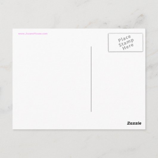 Ruhe und Tanz auf rosa Postkarte behalten (Rückseite)