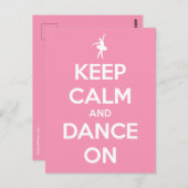 Ruhe und Tanz auf Rosa und Weiß behalten Postkarte (Vorne/Hinten)