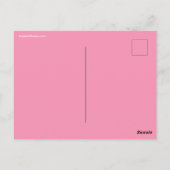 Ruhe und Tanz auf Rosa und Weiß behalten Postkarte (Rückseite)