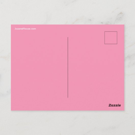 Ruhe und Tanz auf Rosa und Weiß behalten Postkarte (Rückseite)
