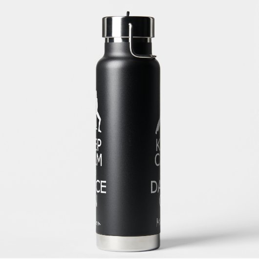 Ruhe und Tanz behalten auf individuelle Name & Far Trinkflasche (Links)