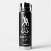 Ruhe und Tanz behalten auf individuelle Name & Far Trinkflasche (Hinten)