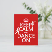 Ruhe und Tanz behalten (in allen Farben) Postkarte (Stehend Vorderseite)