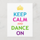 Ruhe und Tanz behalten Postkarte (Vorderseite)