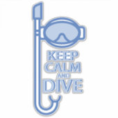 Ruhe und Tauchen behalten Aufkleber (Vorderseite)