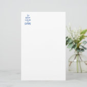 Ruhe und Tauchen behalten Briefpapier (Stehend Vorderseite)