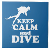 Ruhe und Tauchen behalten Fliese (Vorderseite)