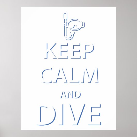 Ruhe und Tauchen behalten Poster (Vorne)
