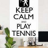 Ruhe und Tennis behalt Poster (Heimbüro)