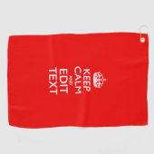 Ruhe und Text auf Akzent Feuer rot behalten Golfhandtuch (Horizontal)