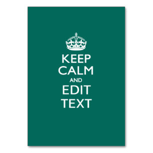 Ruhe und Text auf Aquamarinem Grün Türkis behalten Tischnummer