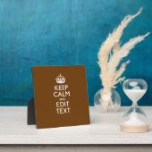 Ruhe und Text auf Braun behalten Fotoplatte (InSitu)