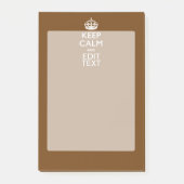 Ruhe und Text auf Braun behalten Post-it Klebezettel (Vorderseite)