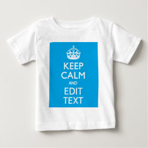 Ruhe und Text auf Sky Blue behalten Baby T-shirt
