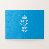 Ruhe und Text auf Sky Blue behalten Puzzle (Horizontal)