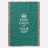 Ruhe und Text auf Türkis mit Akzent behalten Decke (Vorderseite Vertikal)