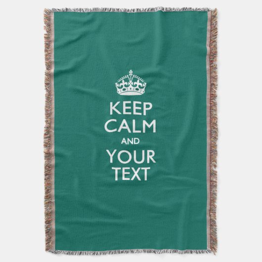 Ruhe und Text auf Türkis mit Akzent behalten Decke (Vorderseite Vertikal)