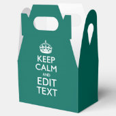 Ruhe und Text auf Türkis mit Akzent behalten Geschenkschachtel (Geöffnet)