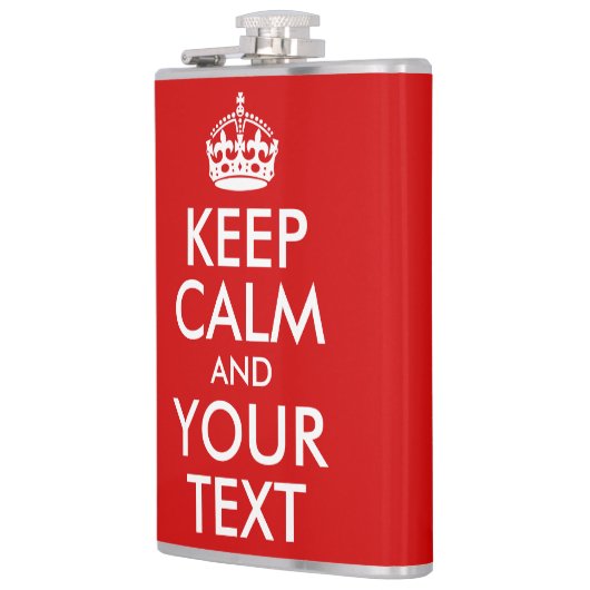 Ruhe und Text behalten Flachmann (Links)