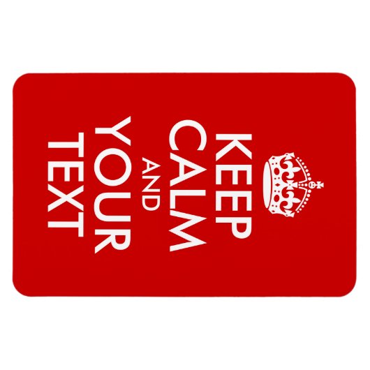 Ruhe und Text behalten Magnet (Horizontal)