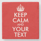 Ruhe und Text behalten Steinuntersetzer (Vorderseite)