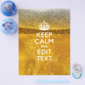 Ruhe und Text für Bier behalten Flyer (Einzeln)