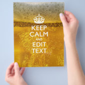 Ruhe und Text für Bier behalten Flyer (Hand)