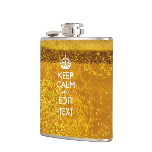 Ruhe und Text für Cooles Bier behalten Flachmann (Links)