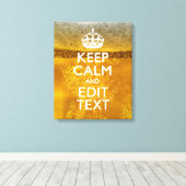 Ruhe und Text für Cooles Bier behalten Leinwanddruck (Insitu (Holzboden))