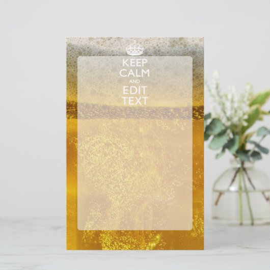 Ruhe und Text für ein gutes Bier behalten Briefpapier (Stehend Vorderseite)