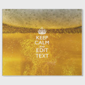 Ruhe und Text für ein gutes Bier behalten Geschenkpapier (Flach)