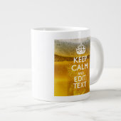 Ruhe und Text für ein gutes Bier behalten Jumbo-Tasse (Vorderseite Rechts)